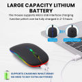 KACOOL Wireless Mouse Bluetooth Mouse Rechargeable Mouse with Backlit Bluetooth 5.1/USB 2.4Ghz LED Silent Mouse. 