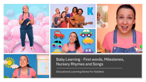 Baby Learning - Toddler First words Milestones Nursery Rhymes and Songs in USB Flash Drive Educational Fun for Babies Toddlers Kids Child Children with Surprise Gift