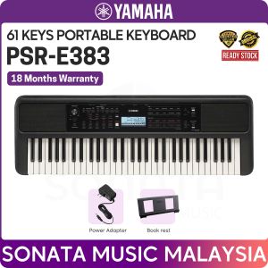 YAMAHA PSR-E383 61 Keys Portable Keyboard for children and beginner - Package B ( psre383 / psre 383 )