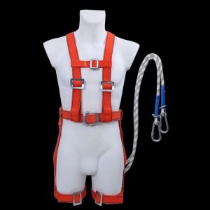 High-Quality Adjustable Five-Point Safety Harness with Reflective Straps and Quick Release for High-Altitude Work