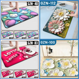 Keset Diatomit 3D Nyerap Air Anti Slip 40x60cm - Keset Lantai Kamar Mandi Diatomite Motif Lucu