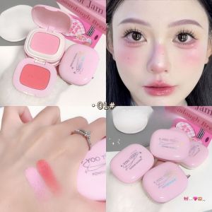 Dual-Layer Blush Powder Long-Lasting Oil Control Natural Wet Dry Finish Brightening Makeup Blush Palatte for Girls