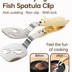 Spatula Fun Vegetable Holder Portable with Latch Removable and Washable Anti-scald Catering Workers