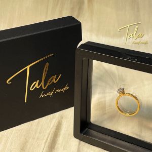 TALA hand made 18K Gold Terumi Ring 1 Carat Ring Cubic Zirconia Wedding Engagement Adjustable Ring For Women Accessories