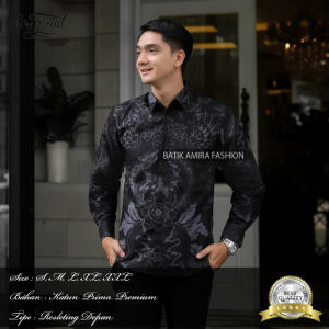 DEWANDARU KEMEJA BATIK PRIA LENGAN PANJANG REGULER KATUN FURING HEM BAJU SERAGAM KERJA KANTOR MODERN