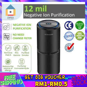 【Shipping From Malaysia】Original Portable Car Room Air Purifier Ionizer Negative Ion remove PM2.5 bacteria smoke odor