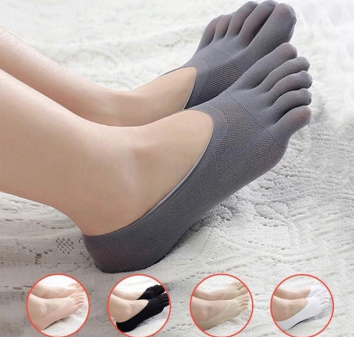 1pair Women Summer Five-Finger Toe Socks Female Ultrathin With