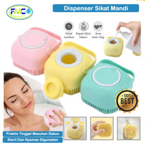 Sikat Mandi Bahan Silikon Lembut Shower Brush Silicone Spons Badan Bisa Isi Sabun Didalam Spons Mandi Badan Tabung Sabun Cair Shower Bath Brush Silicon Dispenser
