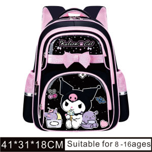 Kuromi School Bag For Kids Girls Large Capacity Waterproof Backpack Melody School Bag For 1-3 Grade