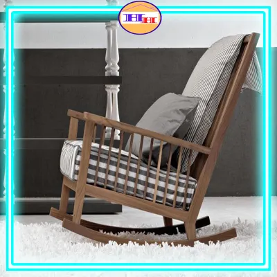Ghế bập bênh thư giãn bằng gỗ tự nhiênGỗ lười ngồi đọc sách thư giãn