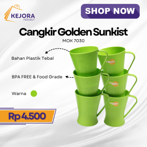 HARGA PROMO !!! Cangkir Kopi Plastik / Mug Plastik / Golden Sunkist MOK 7030 / Kejora Perabot