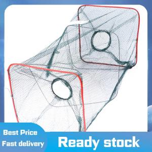 Sports🚴🏻♀️ Có Thể Gập Lại Đánh Cá Net Dip Net Cá Lồng Nylon Dây Thép Câu Cá Bẫy Lồng
