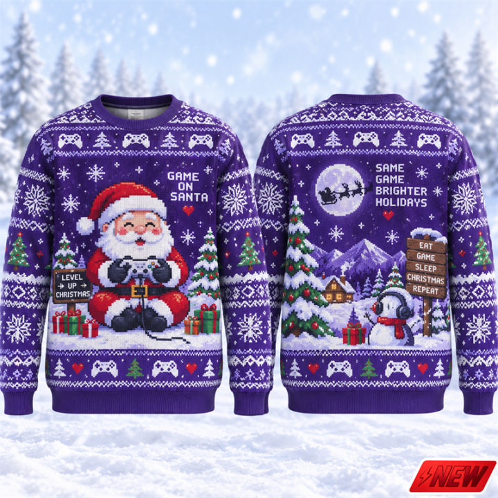 7CYM [Local Stock] Christmas Halloween Fashion Christmas Sweatshirt Men ...