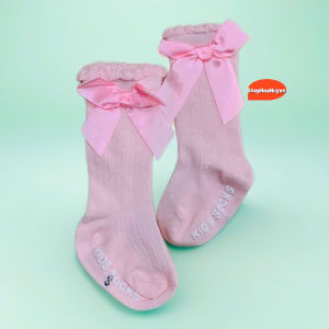 Sét body bé sơ sinh body bé gái sơ sinh màu hồng kèm tất kèm turban đồ đầy tháng bé gái váy bé gái Bodysuit thiết kế cho bé gái sơ sinh 0-9kg