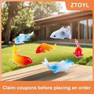【ZTOYL】 10pcs DIY trang trí cá vàng bức tượng nhỏ trang trí nội thất Dollhouse mô hình thu nhỏ cá chép mô phỏng động vật cho trẻ em Đồ chơi