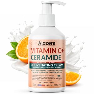 Sữa dưỡng thể làm săn chắc da Alozera chứa Retinol và Collagen kem dưỡng ẩm cho da giúp cải thiện độ đàn hồi của da thấm nhanh và nhẹ không chứa hương liệu dung tích 169 ounce.
