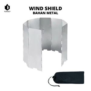 Wind Shield Kompor Camping Bahan Aluminium Ultralight - Pelindung Angin Kompor Outdoor - Penahan Angin Kompor - Windshield Outdoor - Windshield Kompor