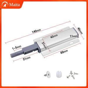 ที่จับฟรีชนิดกดโลหะผสม rebound ประตูตู้ที่มองไม่เห็น self-rebound สวิทช์ลูกปัดดูดแม่เหล็กแรงตู้ประตูดูด