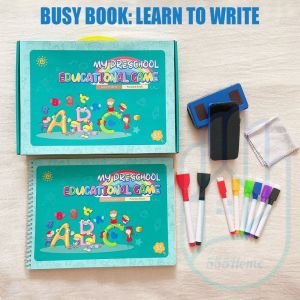 [SG] Montessori Busy Book 15 Themes | Kids Activity Velcro Writing Book | Prechool Early Learning