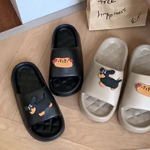 Super Cute WomenS Outdoor Summer New Style Student Thick-Soled Non-Slip Cartoon Slide Sandals For Women