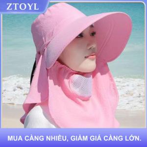 【ZTOYL】 Mùa hè hat phụ nữ ngoài trời đi xe đạp dù để che nắng Mặt nạ rộng vành thoáng khí Suncreen Sun hat giản dị sunhat Visor UV bảo vệ mới