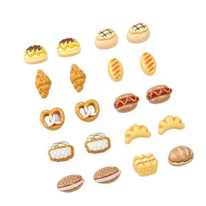 Interactive Resin Play Set Realistic Mini Bread Shape For Kids Pretend Cooking Activities