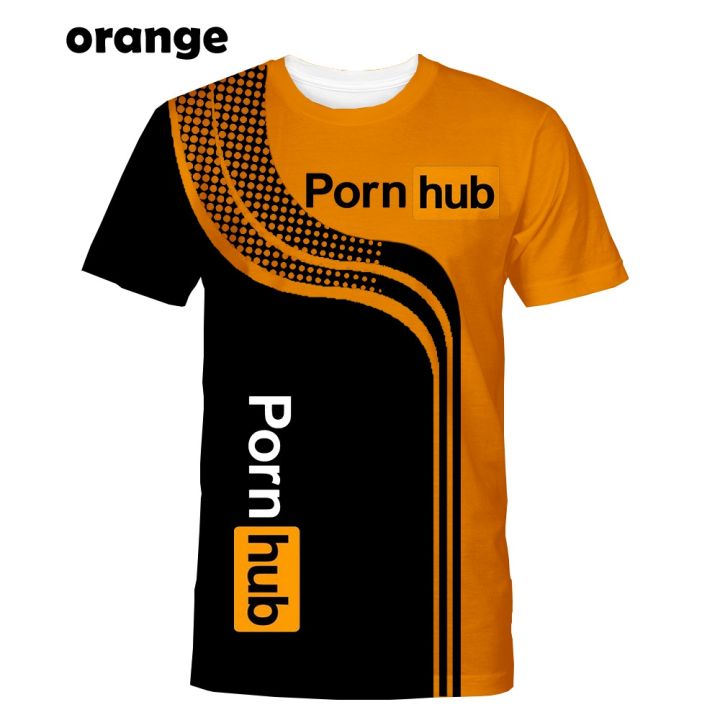 New Fashion pornhub 3d Print T-shirt Short-sleeved Shirt Round