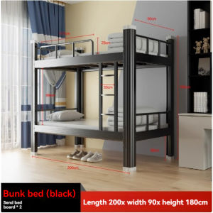 [CozyNest ]Bunk Bed Frame / Double Decker Bed for Student Dormitories and Employee Construction Sites / Iron Art Double Bed for Dor