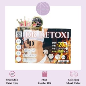 4D Dr Detoxi - Viên Uống Kiểm Soát Cân Nặng Nhật 30 gói x 5 viên
