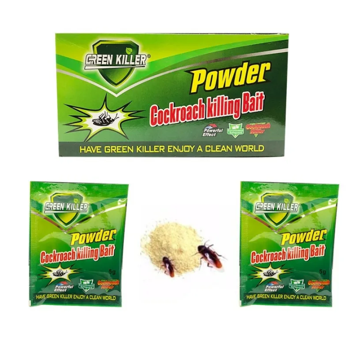 MAS SHOP10/50pcs Green Killer Powder Cockroach Killing Bait pests ...