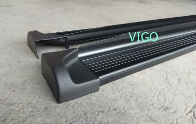 บันได VIGO อลูมิเนียม อบสีดำพร้อมขาติดตั้ง สำหรับรถ VIGO แคป