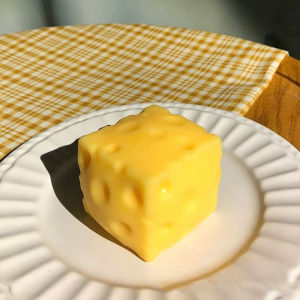 Oversized Simulated Cheese Squishy Toy Slow Rebound Shapeable Creative Tofu Ball Stress Relief Ball