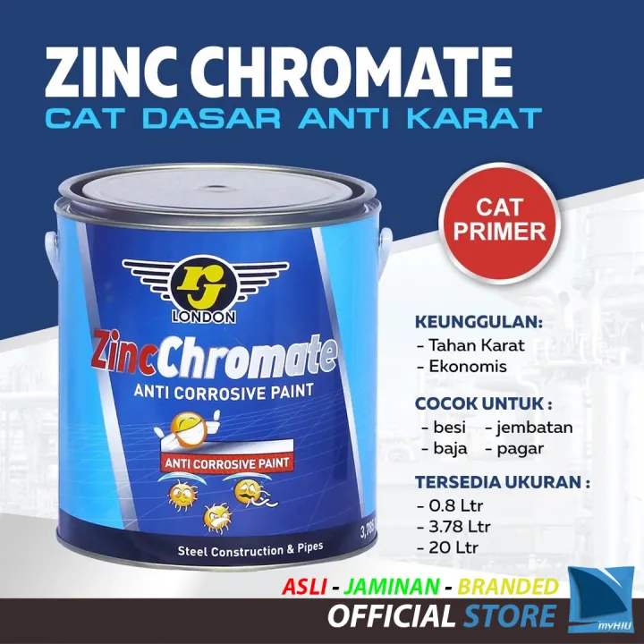 Cat Dasar Anti Karat 800 ml WF Beam Besi Baja Pipa HIJAU Zinc