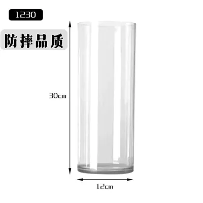 🏠💥Acrylic Vase Transparent Stripe Cylinder Rectangle Flower Arrangement Antifragile Anti-fall acrylic