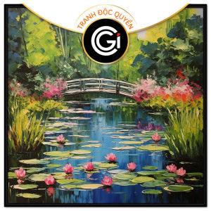 Tranh treo tường dán tường Canvas tranh ao súng sơn dầu. CGI-16