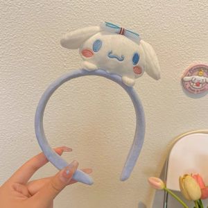 Kuromi ที่คาดผมสุนัขขนแกะเกาหลีน่ารักที่คาดผมลายการ์ตูนแฟชั่นสำหรับผู้หญิง Sanrio เครื่องประดับผม