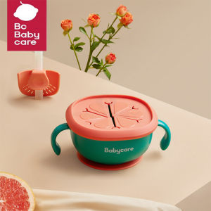 FANTASY T MALL Bc Babycare 3 in 1 Snack Bowl Food Contract Materials Filtrating Design Multi Functional Cute and Verry durable Snack bowl for baby Eassy to use snack bowl 6months Above