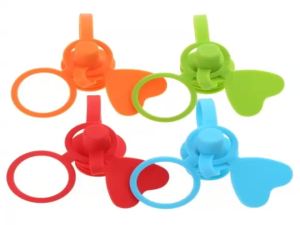 Kirilgu 4Pcs Portable Silicone Bottle Cap Leak Proof Bottles Top Spout Adapter NoSpill 9Y3K6