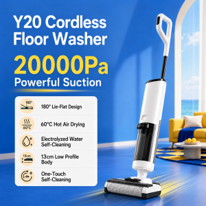 Vacuum Cleaner Cordless Wet & Dry Vacuum Mop 180° Lie-flat Floor Cleaner 20000Pa Power Suction Pets Friendly