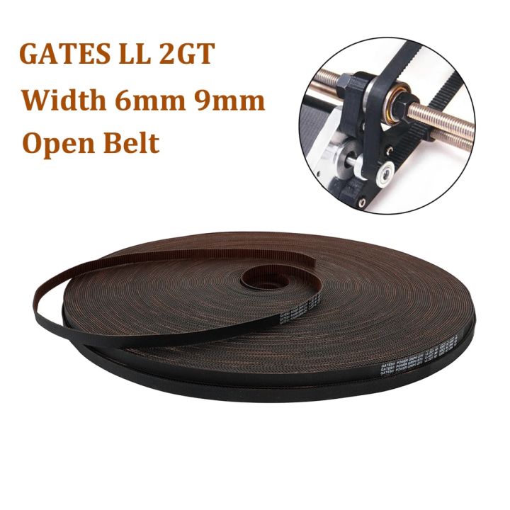 2 meter GATES LL2GT 6mm 9mm Open Belt Synchronous Wheel Timing Belt