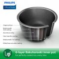 PHILIPS Mini Digital Rice Cooker 0.54L - 3 Cups For Small Families, Auto Keep Warm HD3064/62. 