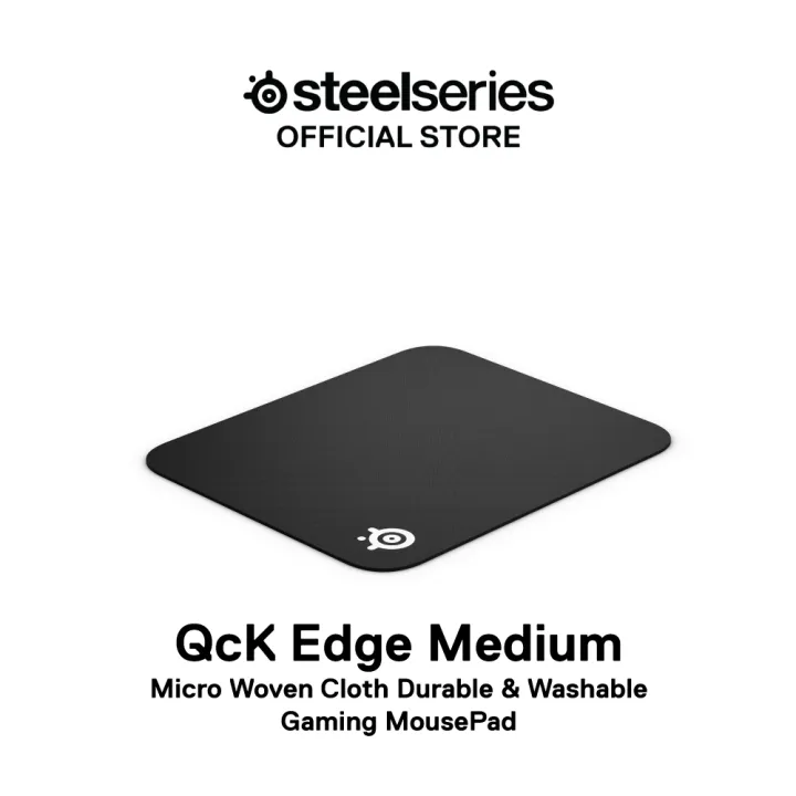 SteelSeries QcK Edge Medium Micro-Woven Cloth Durable And Washable Gaming MousePad (320mm x 270mm x 2mm) 63822