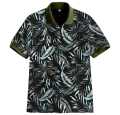 Kaos Polo Distro Dewasa Motif Daun Eksotis Lengan Pendek - COD Tersedia. 
