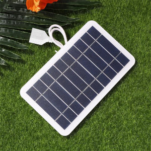 Solar Charging Panel 6W 6V Fast Charging Solar Energy Panel with 4 USB Ports for Camping Cellphone