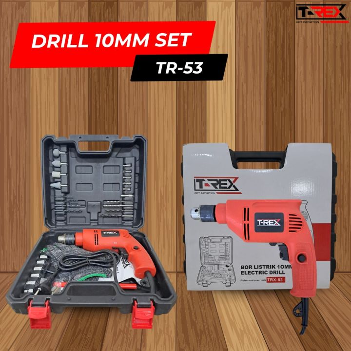 GARANSI RESMI 100% TREX Bor Listrik 10mm Tangan Kayu Besi Electric