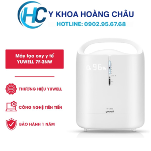 Máy Tạo Oxy Yuwell 7F-3NW 3 Lít - Có Xông Mũi - Hỗ Trợ Bệnh Nhân Suy tim Suy phổi Rối loạn hô hấp - Bảo Hành 1 Năm