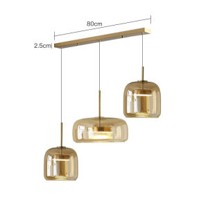 SXH Nordic post-modern glass dining room chandelier simple bar counter pendant light designer living room bedroom bedside lamp