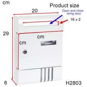 TRENY United States Mail Box / Post Box Post Letter Box/ Iron Mail Box/ Besi Plastik/ Mailbox/ Letterbox / Wall Mount Mail Box with Keys Lock Outdoor