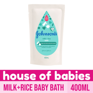 Johnsons Milk+Rice Baby Bath 400ml Refill