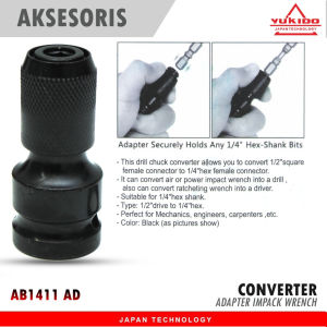 Adaptor Impact Wrench - Mata Obeng Angin - Adaptor Socket Jadi Obeng Kepala Impact Wrench